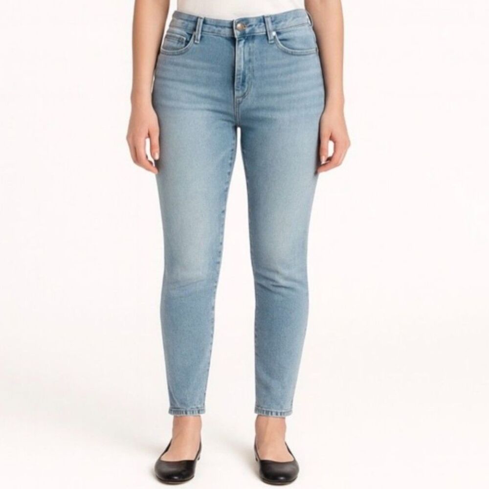 Good American Good Curve Skinny Crop Jeans Blue 15